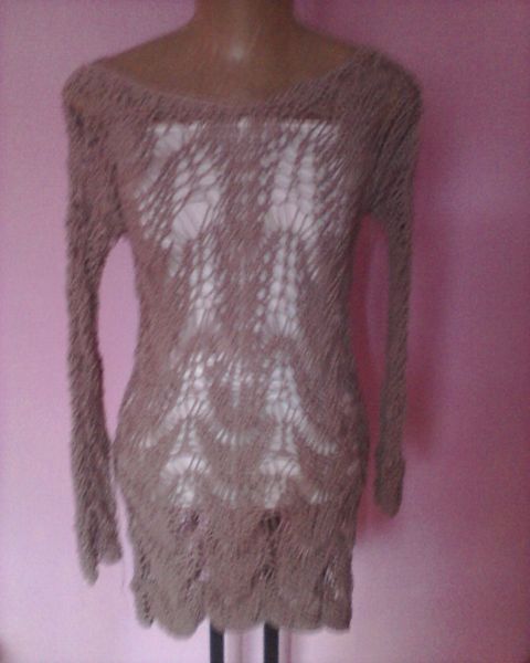 vestido de crochet tam p/m/g